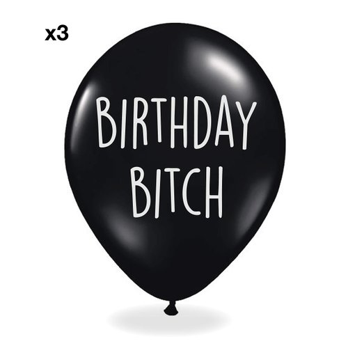 Funny Party Pieces Abusive Birthday Balloons - Pack Of 12 Different Funny Offensive Balloons (For Her)