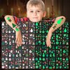 Luminous Christmas Temporary Tattoos for Party Decorations, Glow Christmas Stocking Stuffers for Kids Party Favors Supplies, Xmas Holiday Stickers Gifts for Kids Boys Girls - 10 Sheets