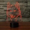 Idee Monto 3D Illusion Lamps Animal Langtou Shape LED Desk Table Night Light 7 Color Touch Lamp Kiddie Kids Children Family Home Office Childrenroom Theme Decoration (Langtou)