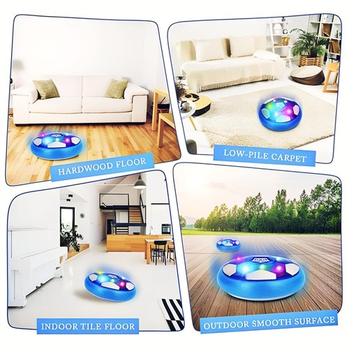 Generic Hover Soccer Ball Set with 2 Goals, Rechargeable Indoor Air Floating Soccer Ball with Bright LED Light and Foam Bumper, for Age 3 4 5 6 7 8-12 Year Old Kids Boys Girls