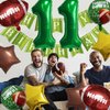 HADCKJA Football Balloon Football Birthday Decorations 11th Birthday Balloon Rugby Gold Brown Star Rugby Field Balloon Touchdown Sports Theme Football Party Supplies Birthday Party Decorations 10Pcs