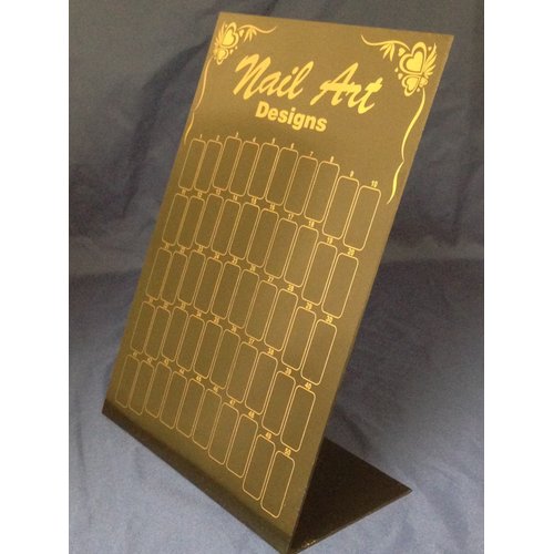 Black Nail Art Designs 50 Slot Nail Tips Display Board (Quantity: 5 Pieces)