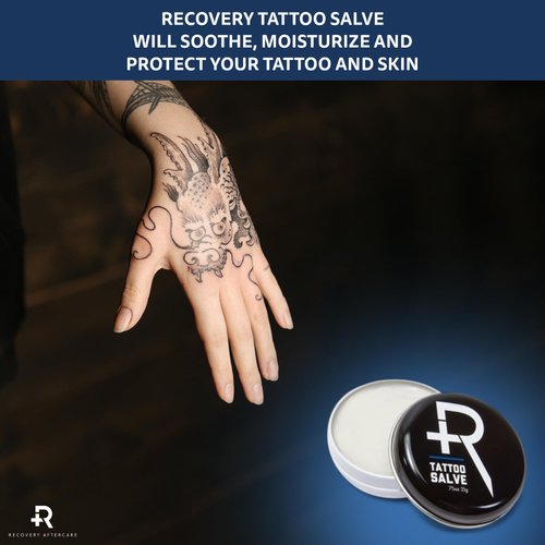 Recovery Aftercare Tattoo Salve – Natural Dye-Free Formula, Vegan Tattoo Care - .75 Ounces, Case of 24