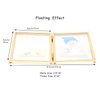 AhaGo Folding Double Frame, Gold Floating Picture Frame with Hinge, 4"×6" for 4"×6" 3"×5" 2"×4", Vertical, Real Glass, Tabletop Use, Classy For Christmas, Wedding, Birthday, Home or Office Décor