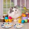 AnyDesign 30Pcs Cat Theme Plate Cat Birthday Party Disposable Plates 9 x 7 Inch Cartoon Kitten Plates Kitty Party Tableware for Cat Theme Birthday Baby Shower Party Tabletop Decor Supplies