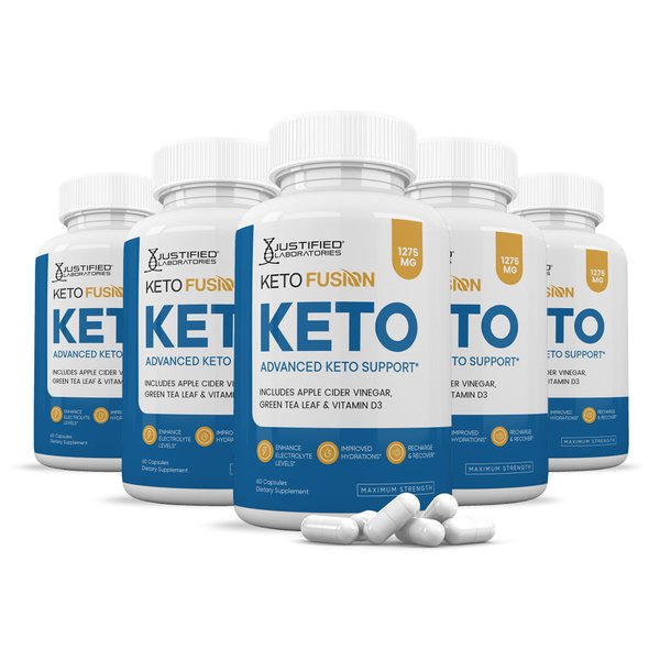 (5 Pack) Keto Fusion Keto ACV Pills 1275MG Keto Support Blend Capsule Alternative to Keto ACV Gummies Formulated with Apple Cider Vinegar Extra Virgin Olive Oil Powder Green Tea Leaf 300 Capsules