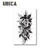 UBICA Temporary Tattoos Adult, 2 Sheets Fake Tattoos, Realistic And Long-Lasting Non-Reflective, Waterproof For 1-2 Weeks, Symphony Of Snakes And Flowers Tattoo Sticker 4.7x7.5in