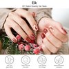 DUKASOU Christmas Semi Cured Gel Nail Strips, Elk | 28 pcs Christmas Style Gel Nail Strips Work with Any UV Lamp, Salon Quality Nail Stickers for Christmas, Include Prep Pads, Nail File&Wood Stick