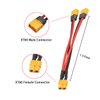 ELFCULB 2pcs XT60 Y Splitter,12AWG XT60 Parallel Battery Connector Cable for Quadcopter RC Car(150mm)