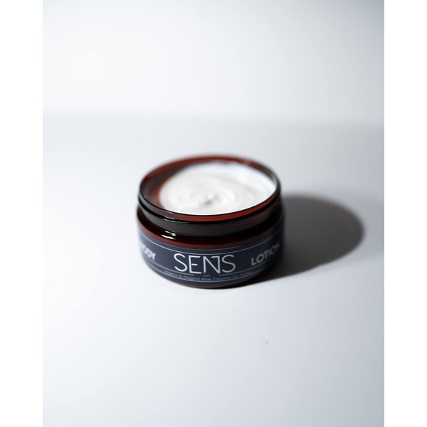 SENS Mens Body Lotion - Mens Lotion For Dry Skin - Organic Body Lotion - Natural Body Lotion Ingredients - Organic Aloe, Coconut Oil, Almond Oil - Moisturize and Hydrating Skin Body Cream - 8 Ounce