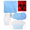 MFASCO Personal Protection Equipment Kit - Biohazard & Spill Cleanup - Complete Disposable PPE Set - Ideal for Law Enforcement or First Responders - First Aid Kit - Includes 7 Pcs Items