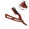 Premium Dark Red Engraved Straight Edge Razor - Grooming And Shaving Folding Knife Unique Stylish Razor Unisex