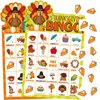 Thanksgiving Bingo Game 24 Players for Kids Die Cut Turkey Party Game Activities Holiday Party Favors