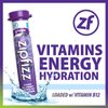 Zipfizz Energy Drink Mix, Electrolyte Hydration Powder with B12 and Multi Vitamin, Grape (20 Pack)