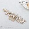 Jeairts Rhinestone Wedding Hair Comb Gold Bridal Hair Pieces Sparkly Crystal Bride Hair Jewelry Decorative Wedding Hair Accessories for Women and Girls