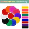 Coopay 1000 Pieces 10 Colors Plastic Poker Chips, 1 Inch Bingo Chips Bulk Learning Counters Disks Poker Card Game Chip, Counting Markers for Math Practice, Game Tokens and Teaching Rewards, 25 mm