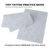TgoBeauty White Tiny Tattoo Deluxe Practice Skins Silicone Double Sided Design Fine Line Tattoo Practice Pad for Male and Female (Type B-White Pad-1pc)