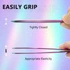 EMEDA 3PCS Lash Tweezers Set - High Precision Stainless Steel Tweezers for Eyelash Extensions, Straight and Curved Tweezers for Isolation Lash Extensions, Pointy Flat Tweezers for Volume Lashes