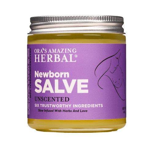 Newborn Salve, Calendula Baby Salve, EWG Verified Baby Ointment, Baby Eczema Acne, Diaper Rash Cream, Baby Balm, Butt Cream, Cradle Cap, Natural and Paraben Free, Ora's Amazing Herbal