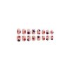 4th of July Press on Nails Short Square Fake Nails Independence Day Glue on Nails Glossy Full Cover False Nails Blue Red White Star Designs Nails for Women Girls 24pcs