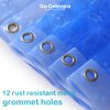 Ga-Geetopia Newest 3D Honeycomb Design - EVA Blue Plastic Shower Curtain Liner, Light Weight 72" x 72" Bathroom Shower Showroom Curtain Liner with Rustproof Metal Gromments and Weighted Magnet
