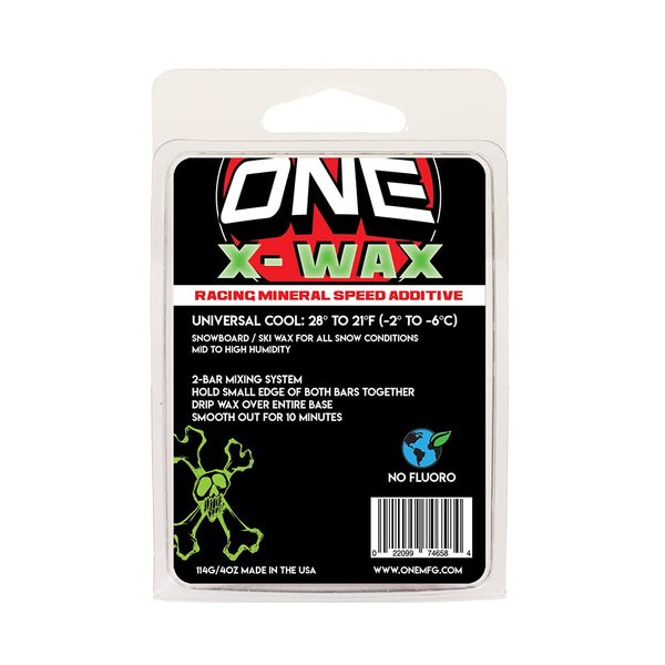 ONEBALL One Mfg X-Wax Cool Snowboard & Ski Wax 114g - The Fastest Wax we Make, for All Snow Temperatures and Conditions