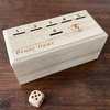 Penny Game - Fun Board Game Works with Coines, Get Rid of Coins to Win, Penny Game Wood Box for 2+ Players, Simple + Strategic Dice Games