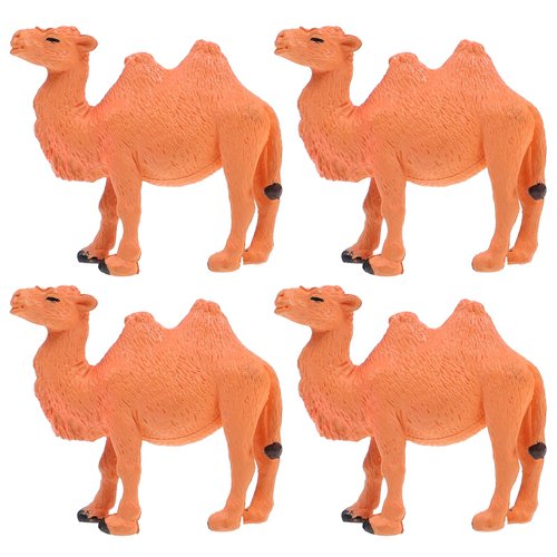 TOYANDONA 4PCS Camel Figurine Miniature Camel Figurines Playset Wildlife Bactrian Camel Camel Animal Model for Table Desktop Animal Figurine