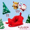 KIDS PREFERRED Christmas Rudolph The Red-Nosed Reindeer Finger Puppet Playset with Sleigh, 5 Pieces, Christmas Stuffed Animal Plush Toys, Finger Hands Party Toys (23133)