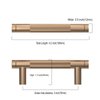 Asidrama 10 Pack 3 Inch(76mm) Champagne Bronze Cabinet Pulls Knurled Cabinet Handles Cupboard Handles Gold Kitchen Cabinet Hardware for Cupboard Drawer Pulls