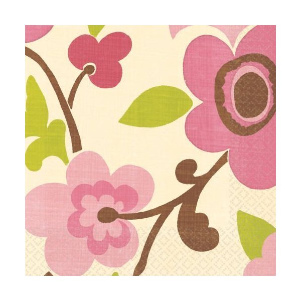 beverage napkins linen floral (eco)