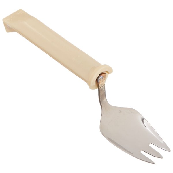 Sammons Preston Plastic Handle Swivel Spork, Adaptive Utensils for Elderly, Arthritis, Shaking Hands, 6" Long