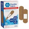 Medpride Sterile Fabric Adhesive Bandages [100 Count]- First Aid Bandages Coated with Hypoallergenic Adhesive & Non-Stick Pad- Latex-Rubber Free Wound Care Bandages- Individual Wrapped- 1”x 3''