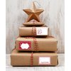 Jumbo Christmas Gift Tag Stickers 60 Count Modern Red, White, Silver, and Gold Xmas Designs - Looks Great on Gifts Presents, Wrapping Paper and Gift Bags.