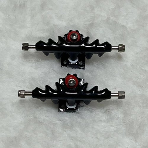 LEEFAI Pro Fingerboard Trucks 32mm/34mm/36mm Monster Trucks with Hardware-Color and Size (36mm,Black)