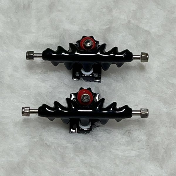 LEEFAI Pro Fingerboard Trucks 32mm/34mm/36mm Monster Trucks with Hardware-Color and Size (36mm,Black)