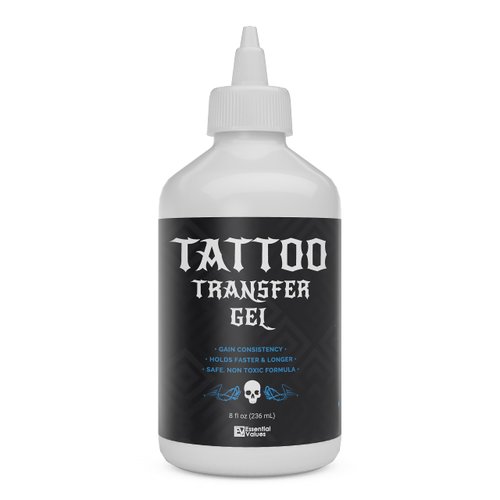 Tattoo Transfer Gel Solution (8 fl oz) Tattoo Stencil Gel For Sharp, Dark & Clean Stencils - Tattoo Transfer Liquid Designed To Last All Day