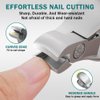 GMELOV Small Nail Clippers Fingernail & Thick Toenail Clipper Cutters Sharp Stainless Steel Wide Jaw Openning Self-Collecting Nail Clipper for Men Women Seniors Portable Mini Nail Trimmer with File