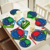 96 Pcs Super Brother Party Supplies Set Super Brother Plates Super Video Games Tablewear and Napkins Forks Super Bros Birthday Party Decorations for Kids Baby Shower Serves 24