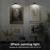 2-Pack Picture Light for Paintings Battery Operated Art Light with Remotes,3 Lighting Display Light,Magnetic Dimmable and Timer Wall Light for Picture Artworking Frame Portrait,LED Puck Lights-Black