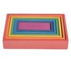 TickiT - 73414 Wooden Rainbow Architect Rectangles - Nesting Puzzle - Stacking Blocks for Ages 12M+
