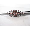 Dark silver alligator hair claw clips with flowers and crystals (Primary color: Gray)