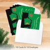 Designer greetings African-American Heritage Collection Boxed Christmas Cards, Soulful Saxophone Design (Box of 18 Foil Embossed Cards with Envelopes)