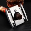 KEENSUN - Zinc Alloy Guillotine Stainless Steel Double Blade Cigar Cutter(60 Ring Gauge), 420J2 Stainless Steel Cutting Blade One Push Lock System, Attractive Gift Box
