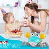 Crawling Crab Baby Toys, Tummy Time Toys for 3 4 5 6 7 8 9 10 11 12 Boy Girl with Music&Speed Control, Dancing Walking Crawly Crab for Toddler Infant 6-12 12-18 Month Valentines Day 1st Birthday Gifts