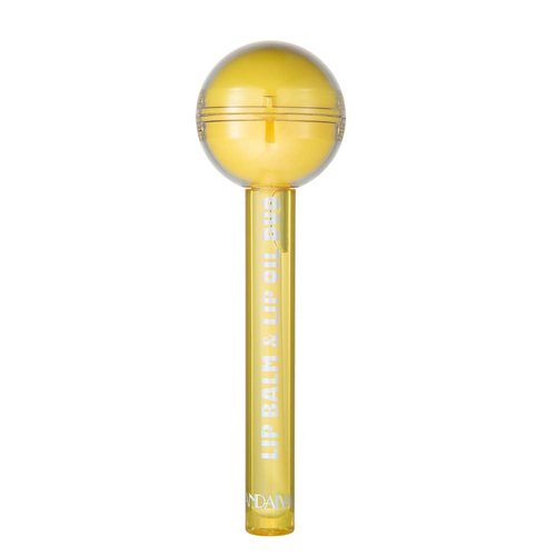BIOKUSY Tinted Lip Balm Lollipop Lip Gloss, Magic pH Color Changing Pink Lipstick & Vitamin E Clear Lip Oil Combo, Hydrating Plumping Lip Care Product for Girls (Yellow)