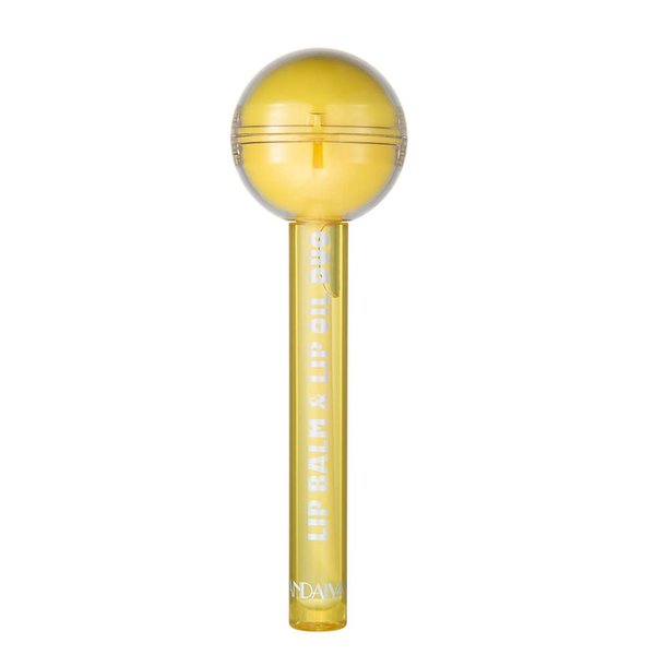 BIOKUSY Tinted Lip Balm Lollipop Lip Gloss, Magic pH Color Changing Pink Lipstick & Vitamin E Clear Lip Oil Combo, Hydrating Plumping Lip Care Product for Girls (Yellow)