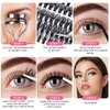 Wispy Lash Clusters 280pcs 30d+40d Individual Lashes 9-16mm Cluster Eyelash Extensions D Curl Eyelash Clusters Diy Lash Extension For Home, Travel, Christmas, Graduation Season, Wedding Parties