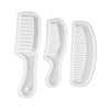 Silicone Hair Comb Set, 3pcs Hair Combs Translucent Silicone Resin Casting Wide Tooth Combs for DIY Hairdressing Styling Tools