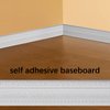 Yutianli Crown Molding Peel and Stick Wallpaper Border Flexible Wall Base Moulding Trim Self Adhesive Vinyl baseboard White Foam wall molding 3D Mirror Border (2PCS-178, White)